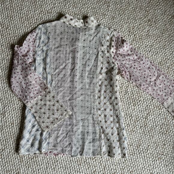 Beautiful J. Jill Embroidered Button Down Shirt Size Medium - Picture 7 of 7